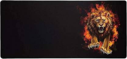 BigPlayer Gaming Mouse Pad XXXL (900x400x3mm) Extended Mousepad Desk Mat Improved Precision Designed for Gamer Laptop, Computer PC Waterproof Keyboard Pad Mat for Office & Home – Black Lion Design Non Slip Base Mousepad