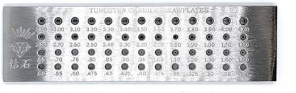 fozti Tungsten Carbide Insert Steel Wire Drawplate 52 Holes Round 0.26mm-4.10mm Diagonal Plier