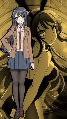 Mai Sakurajima Dibujo Anime Matte Finish Poster Paper Print