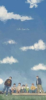 Life Goes On Aesthetic Army Bangtan Billboard Boys Bts Korea Sky Song Matte Finish Poster Paper Print