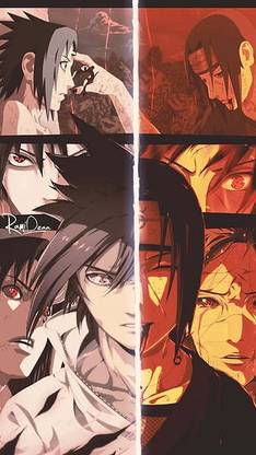 Sasuke And Itachi Naruto Shippuden Matte Finish Poster Paper Print