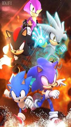 Sonic Forces Wp Classic Sonic Espio Shadow Silver Sonic Sonic Forces Matte Finish Poster Paper Print