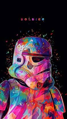Stormtrooper Art Black Gun Shoot Star Wars Weapon Matte Finish Poster Paper Print