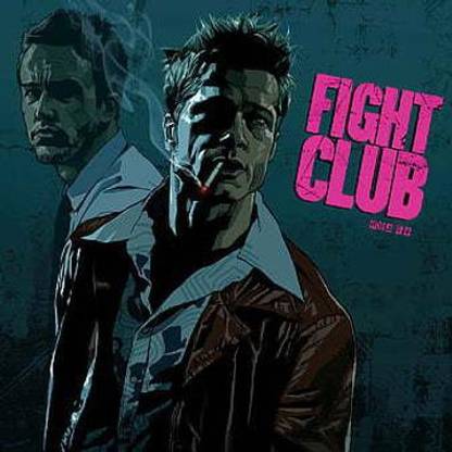 Edward Norton Brad Pitt Men Actor Fight Club Movies Artwork Cigarettes Smoking Matte Finish Poster Paper Print