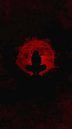 Itachi Uchiha Anime Flame Itachi Moon Red Uchiha Matte Finish Poster Paper Print
