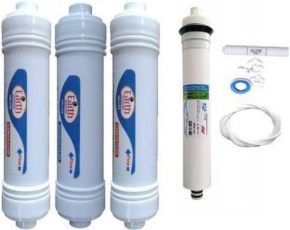 colorsole Earth Ro System Earthrosystem 1 Year RO service Kit One hi-tech 75 gpd membrane with Inline set Solid ... Pleated Filter Cartridge