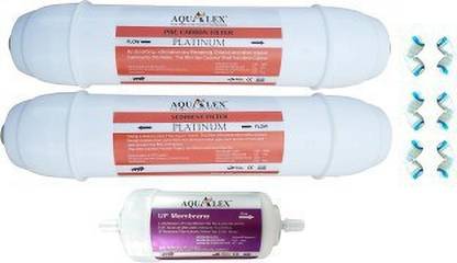 Bkulture New Trending AQUALEX Pokar RO, Premium Inline, Pre Carbon Filter+ Sediment Filter + 4" inch UF Membrane Filter Orig... Pleated Filter Cartridge