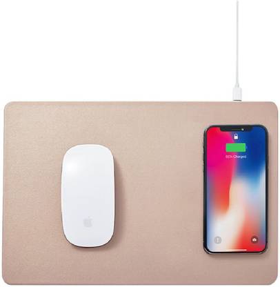 OSR Traders Wireless Charging Pad and Rechargeable Wireless Mouse - Built-in Wireless Charging Phone Stand for all Qi-Enabled Devices Charging Pad