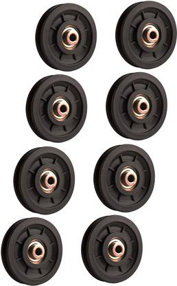 Black Mountain 8 Pcs Nylon Bearing Pulley Wheel Replace for Gym Equipment Part Cable Merchine Climbing Pulley