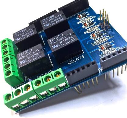 IDUINO Relay Shield V0.9B 5V 4-Channel Solid State Relay Module For Arduino - (Works With Official Arduino Boards) Electronic Components Electronic Hobby Kit