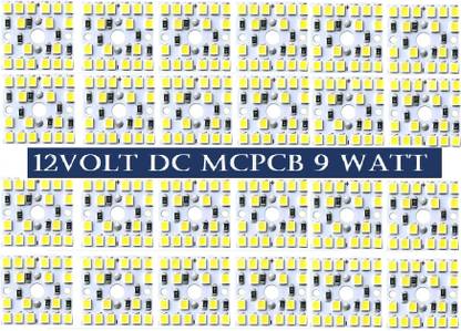 SG Flash (pack of 25) 12v DC MCPCB 9 watt White DC Led Bulb DOB (Direct on Board) Raw Material For Led Bulb Light Electronic Components Electronic Hobby Kit