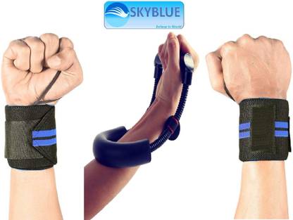 SKYBLUE Wrist Exerciser for Upper Arm And Weight Lifting Wrist Support(Combo 2Pack). Hand Grip/Fitness Grip