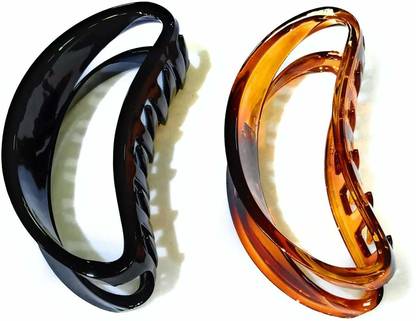 HKD SALES Laege D-Shape Curve Hair Claws, Hair Accessories for Women- 2Pcs Hair Claw