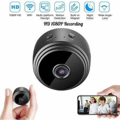 SIOVS Smallest Spy WiFi Camera Mini HD 1080p Portable IP Hidden Wireless Home Security Nanny Spy Camera with Motion Detection Cloud Storage Live Remote Monitoring for iOS/Android Supports 64GB SD Card Indoor/Outdoor for Home, Office, Room Security Camera