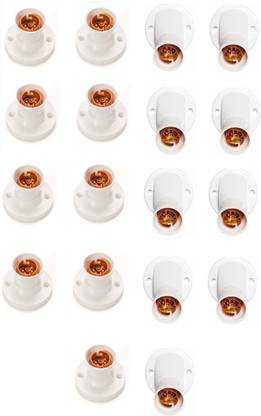 JELECTRICALS Angle and Battan Mix Bulb holder - Pack of 18 Plastic Light Socket