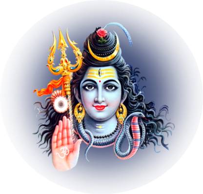 Decoration Designs 60 cm Beautiful decorative wall lord shiva karthika masam multicolor decorative wall sticker for wall decoration for home décor (pvc vinyl covering area ) Self Adhesive Sticker