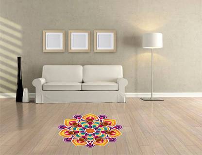 BALKRISHNA WALL STICKER 45 cm 3d floor stickers Self Adhesive Sticker