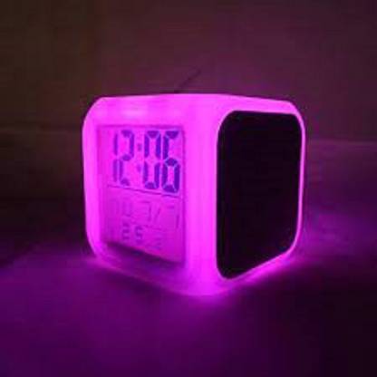 mega store Digital Color Changing, Table Alarm Clock