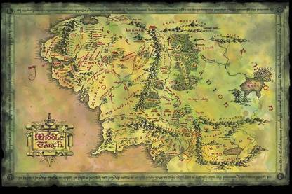 Smoky Design the lord of the rings middle earth map hd middle earth map Wallpaper, Poster