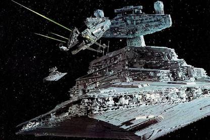 Smoky Design star wars galactic empire millennium falcon star destroyer Wallpaper Poster