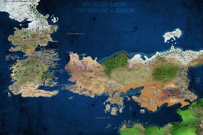 Smoky Design game of thrones a song of ice and fire map Wallpaper, Poster