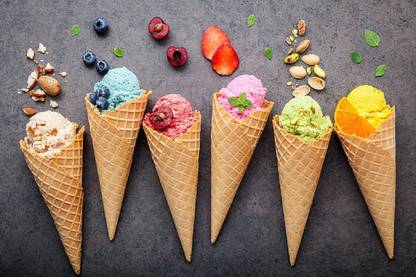 Smoky Design ice cream food colorful Wallpaper Poster