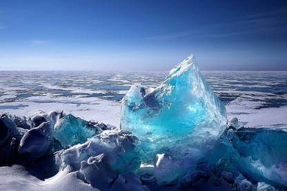 Smoky Design ice lake baikal irkutsk russia Wallpaper Poster