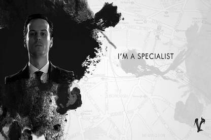 Smoky Design james moriarty sherlock monochrome map Wallpaper, Poster