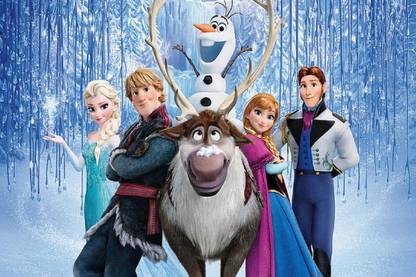 Smoky Design frozen movie princess anna princess elsa olaf Wallpaper Poster