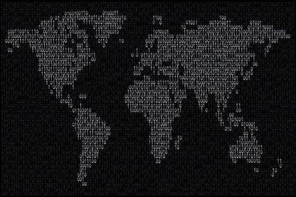 Smoky Design programming minimalism minified world Wallpaper, Poster