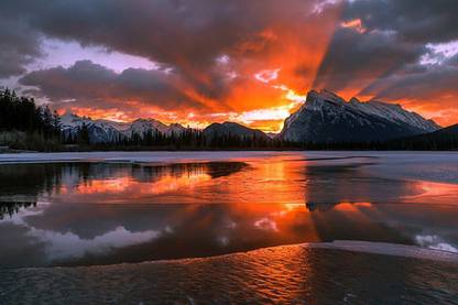 Smoky Design nature landscape mountains canada Wallpaper Poster