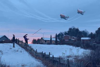 Smoky Design simon stålenhag artwork Wallpaper Poster