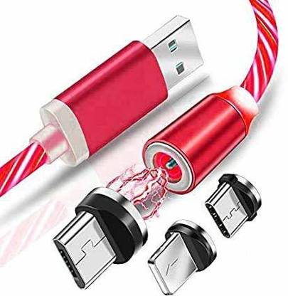 IMMUTABLE Magnetic Charging Cable 1 m 44 Magnetic USB 360 Degree Rotation 3 in 1 Fast Charging Data Cable 1 m Magnetic Charging Cable