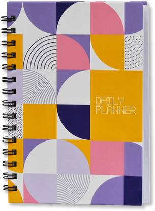 GRYPHUS BY SS CREATION Daily Planner Undated With To-Do-List , Notes , Meals , Appointment Planner Book With Hard Cover And Twin Wire Binding A5 Planner NO 192 Pages