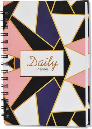 GRYPHUS BY SS CREATION Student Planner – Academic Planner with Abstract Design , Notes , Meals , To Do List And Hard Cover With Strong Black Double Spiral Binding A5 Planner ruled 192 Pages