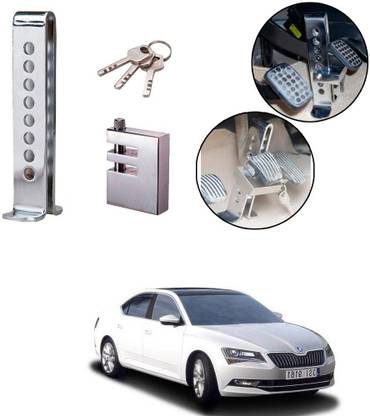 Znee Smart ZSC195 Stainless Steel Pedal Lock Rod or for Brake Clutch Throttle Adjustable Anti Theft Security Lock System for Superb Gear Lock