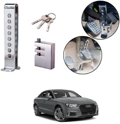 Znee Smart ZSC209 Stainless Steel Pedal Lock Rod or for Brake Clutch Throttle Adjustable Anti Theft Security Lock System for A3 Gear Lock