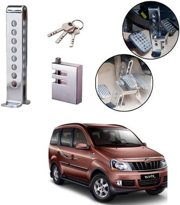 Znee Smart ZSC157 Stainless Steel Pedal Lock Rod or for Brake Clutch Throttle Adjustable Anti Theft Security Lock System for Xylo Gear Lock