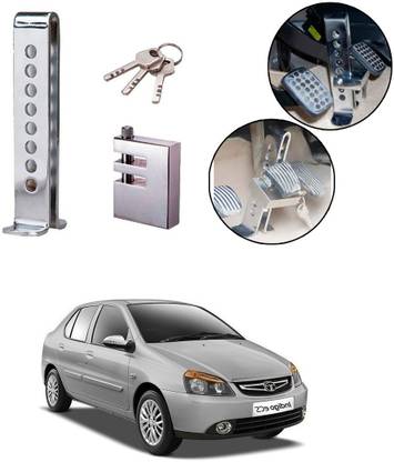Znee Smart ZSC61 Stainless Steel Pedal Lock Rod or for Brake Clutch Throttle Adjustable Anti Theft Security Lock System for Indigo CS Gear Lock