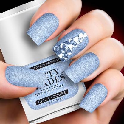 DIRTY SHADES Perfect Color Shade Nail Polish Collection - Sparkling Sky Blue Multicolor