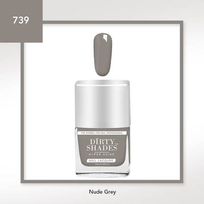 DIRTY SHADES 5 Toxic Free Stunning Shades Nail Polish Collection - Nude Grey Multicolor