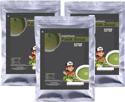 SIPPERS CHOICE Palak Veg Clear Soup (VALUE pACK OF 3* 1)-Thai Veg Clear -Veg Clear Instant Soup Healthy Mix freshest Natural Ingredients Easy to Prepare Anywhere | Serves - 60 (400 g)