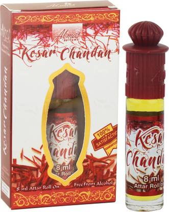 Almas ORIGINAL KESAR CHANDAN GREAT FRAGRANCE LONG-LASTING FOR MAN & WOMEN (UNISEX) 8ML FLORAL ATTAR & POCKET PERFUME Floral Attar