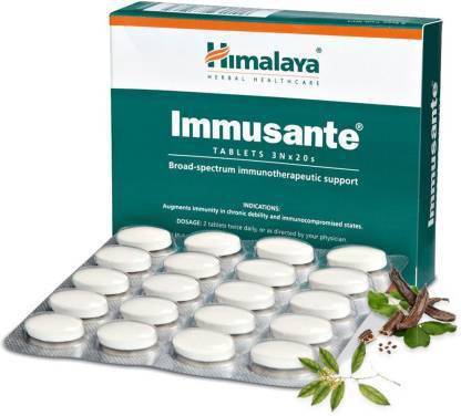 HIMALAYA Immusante Tablet - 20 Count (Pack of 3) (3 x 6.67 Tablets)