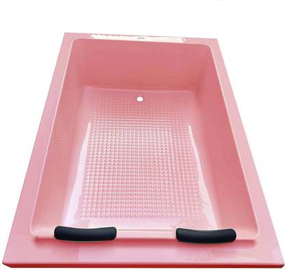 MADONNA Phoenix 6 Ft. Rectangular Acrylic Large for Adults - Pink Alcove Bathtub
