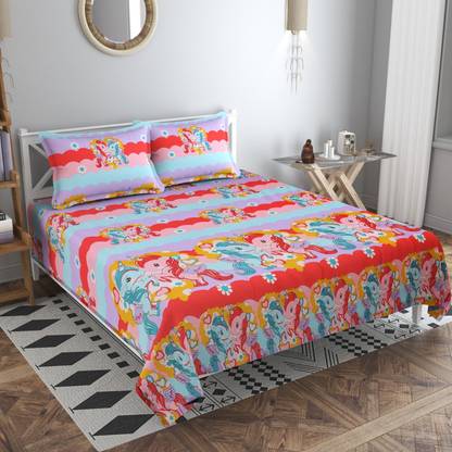 Osara Collection 200 TC Microfiber Double Printed Flat Bedsheet