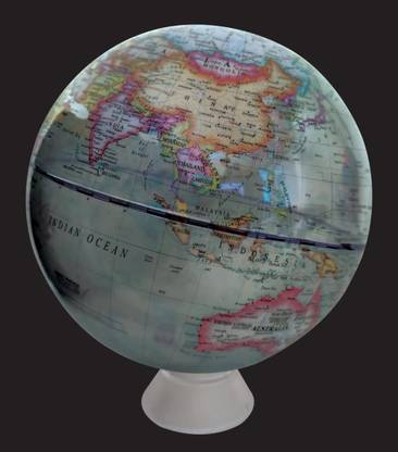 rickwick TRANSPARENT WORLD GLOBE TABLE TOP POLITICAL World Globe