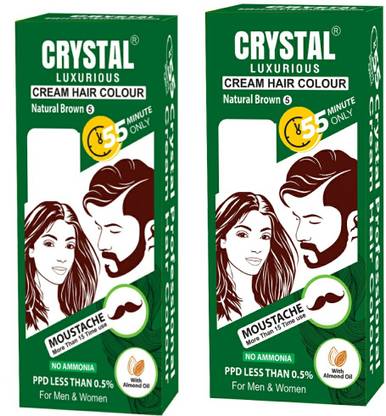 CRYSTAL Hair Color ( Pack Of 2) , Hair Color Natural Brown