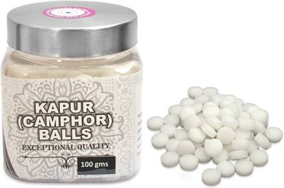 Rudra Centre Small Kapur (Camphor) Balls - 100 gms