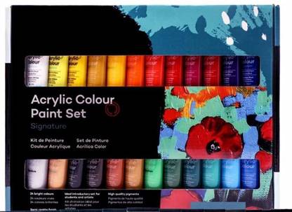 अर्बन बॉक्स Mont Marte Acrylic Paint Set 24 Colours 36ml, (Set of 24, Multicolor